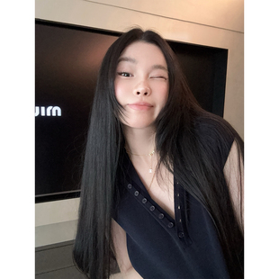 CHANGE MISS 丝光棉软糯连帽设计感纽扣显瘦T恤 纽约时报