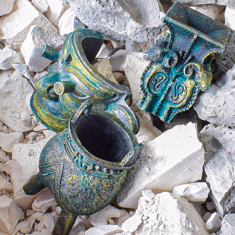 青铜器大发掘考古挖掘玩具博物馆失传宝物儿童宝藏挖宝三星堆盲盒