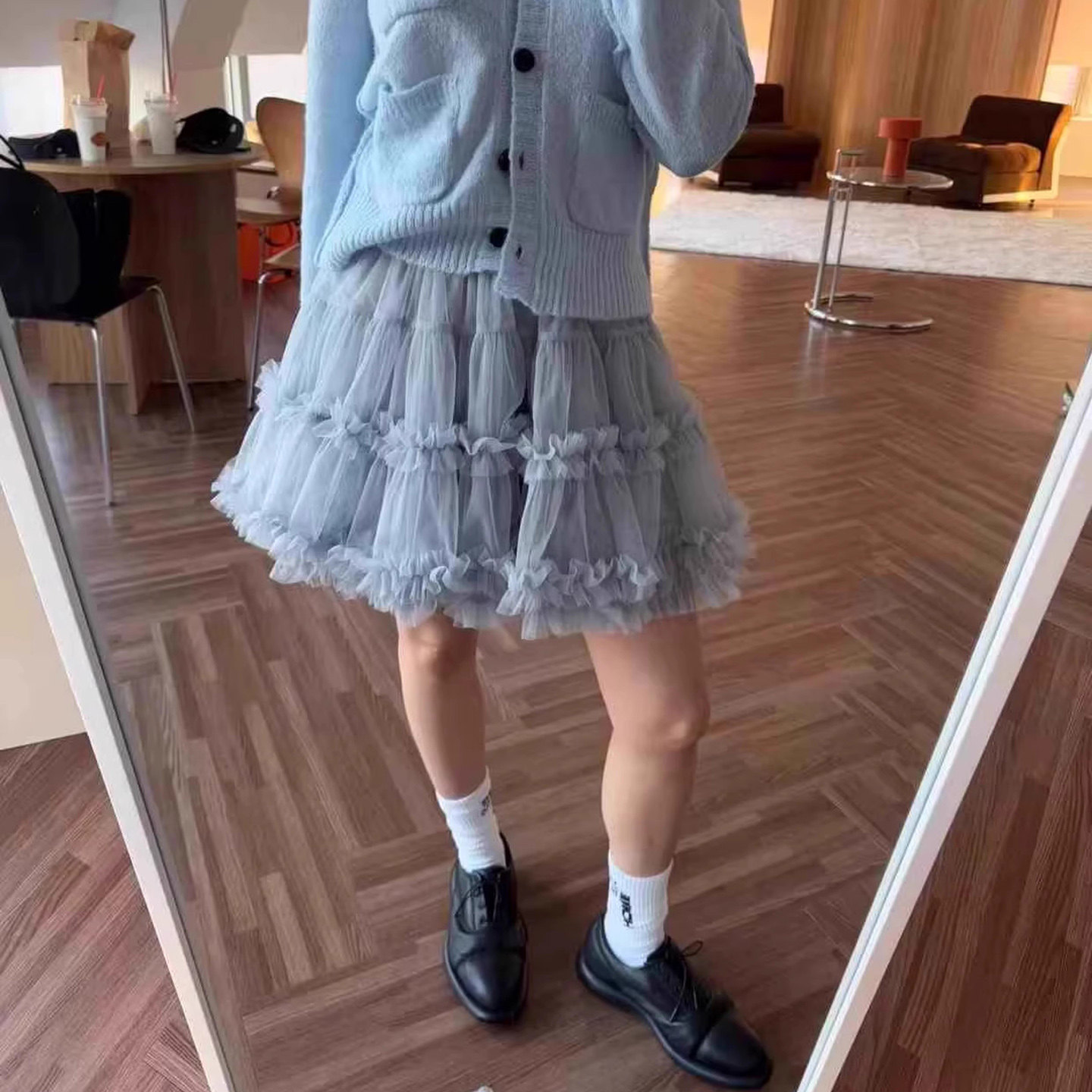 韩国东大门2025年春秋新款层层重工百搭蛋糕半身裙女网纱蓬蓬短裙