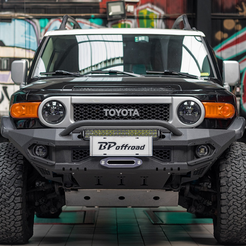 bp-offroad专用于丰田fj穿越者前杠保险杠雾灯防撞改装汽车配件