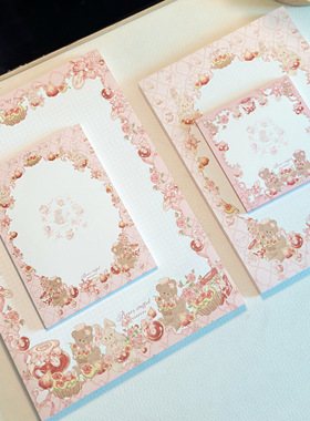 Pink berry原创设计蜜罐小熊系列可撕双面120gB5A5便签本留言本