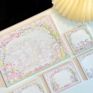 Pink berry原创设计森林音乐会可撕双面120gB5A5B6便签本留言本