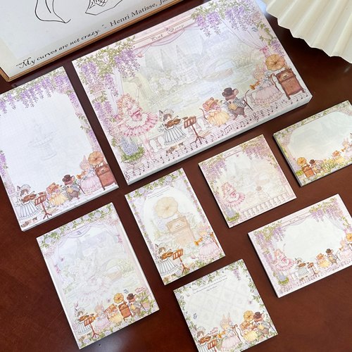 Pink berry原创设计花园芭蕾系列可撕双面120gB5A5B6便签本留言本