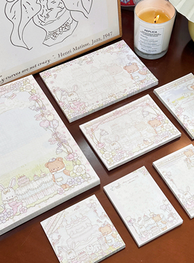 Pink berry原创设计夏日野餐系列可撕双面120gB5A5B6便签本留言本