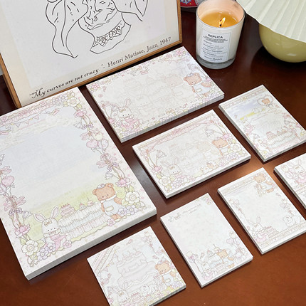 Pink berry原创设计夏日野餐系列可撕双面120gB5A5B6便签本留言本