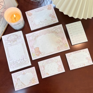 Pink berry原创设计兔熊系列可撕双面120gB5A5B6便签本留言本