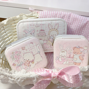 Pink berry原创兔熊猫猫首饰收纳盒大容量防氧化旅行便携项链耳钉