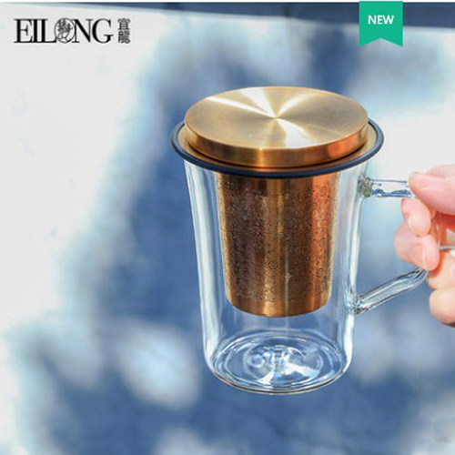 马克杯泡花茶耐热透明玻璃宜龙