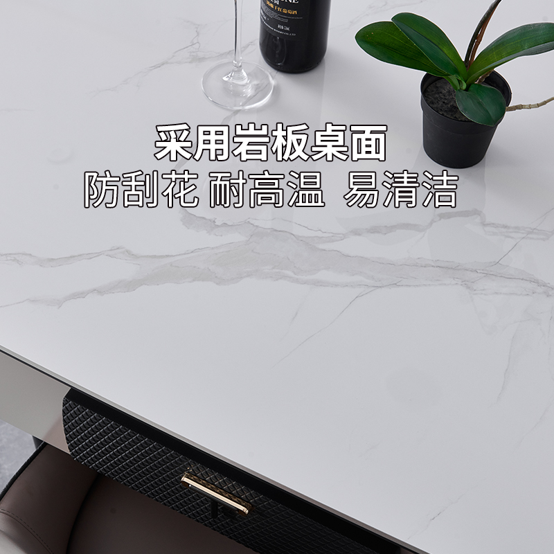 百雀戏珠低音麻将机全自动餐桌两用岩板盖板实木家用洗牌机麻将桌