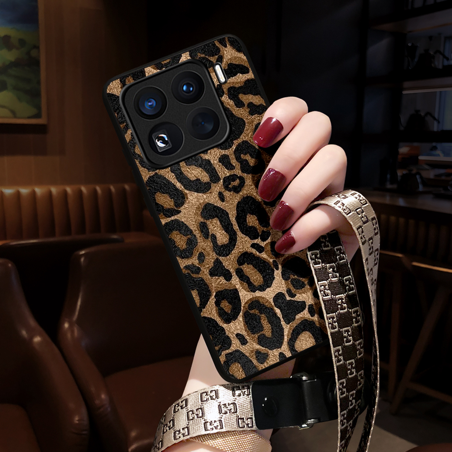 适用小米15手机壳复古豹纹新款女