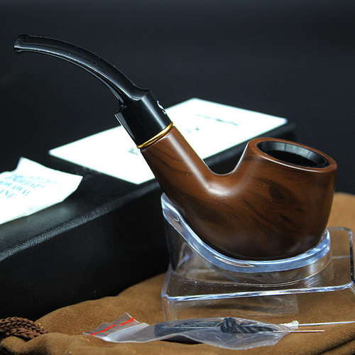 SANDA三达 中小号胶木烟斗 烟丝斗 经典木纹树脂烟斗 SD-103