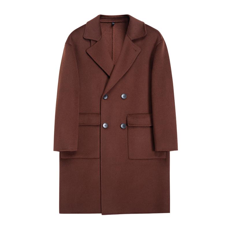 中长款毛呢大衣双面呢羊毛呢外套