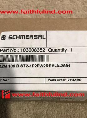 Schmersal 103008352 施迈赛开关 NZM100BST2-1P2PW2REM-A-2881