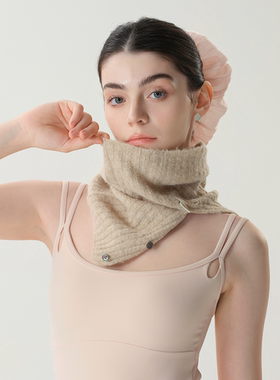 Ssiissuu山羊绒纽扣式护脖护腰保暖芭蕾舞蹈训练运动围脖秋冬2803