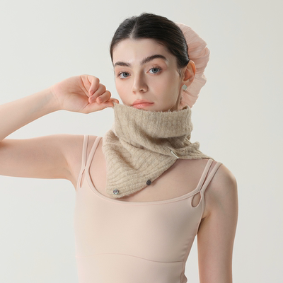 Ssiissuu山羊绒纽扣式护脖护腰保暖芭蕾舞蹈训练运动围脖秋冬2803
