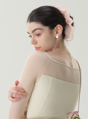 Ssiissuu芭蕾舞蹈三色法式大肠发圈头花缎面微闪设计款发圈2810