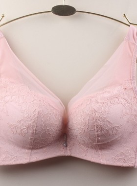 显胸 背心式无钢圈聚拢上托性感蕾丝侧收副乳调整文胸罩女内衣厚B