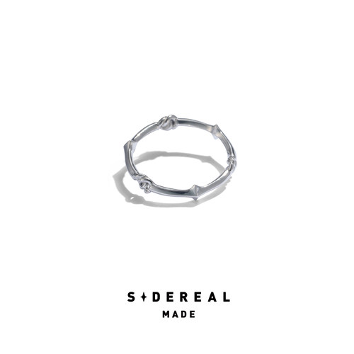 siderealmade星星锁链细款银戒指 中性银饰