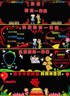 民族团结教室布置墙贴幼儿园五十六56个大家庭校园民族文化装饰