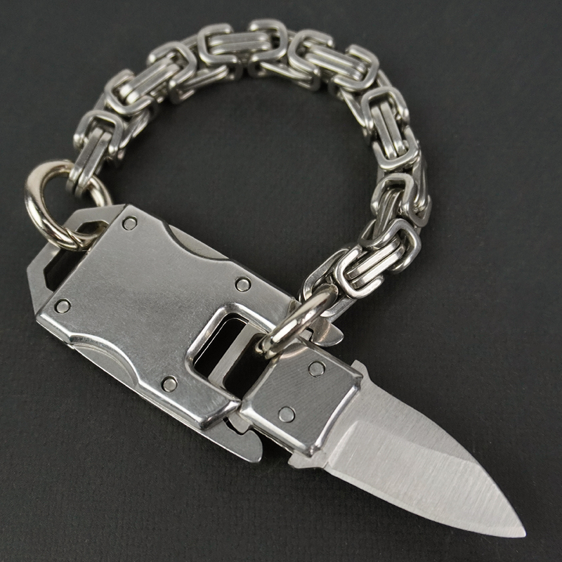 多功能防身手链刀战狼伞绳户外手绳野外求生特种兵战术小刀手环
