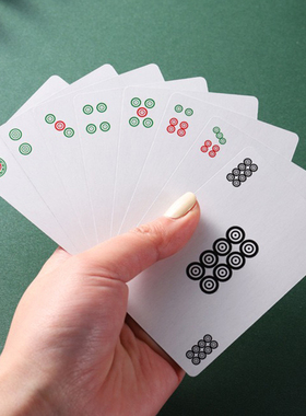 纸麻将专用扑克牌纸牌108张136/144张家用加厚长条塑料防水麻将牌