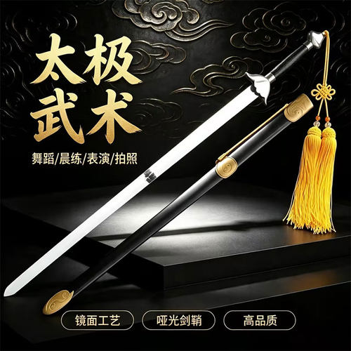 太极剑武术表演女软剑未开刃晨练专用宝剑男舞剑舞蹈练习儿童响剑