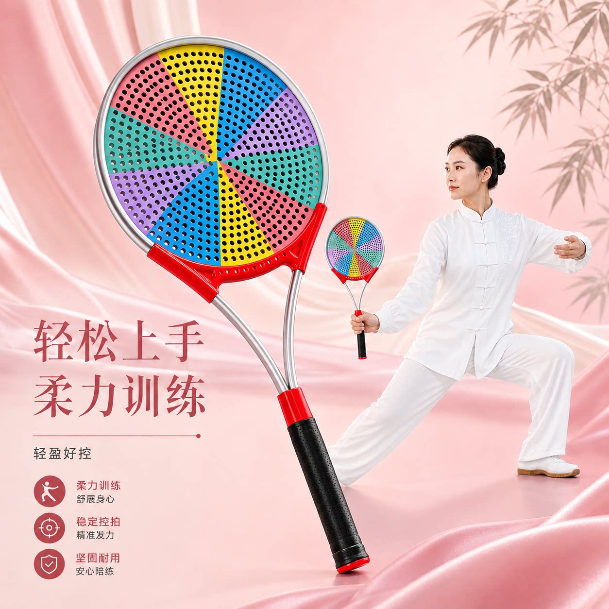 太极柔力球拍揉力球中老年初学者揉球柔力球健身球正品太极球套装