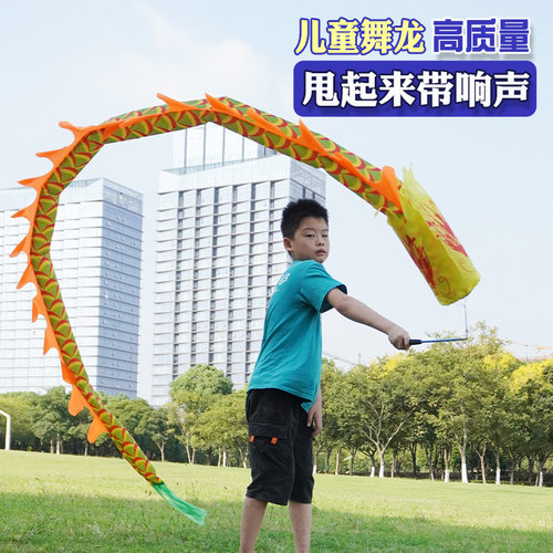 速发甩龙舞耍彩带手舞龙甩甩龙场广舞空竹龙道具儿童龙龙彩条健身