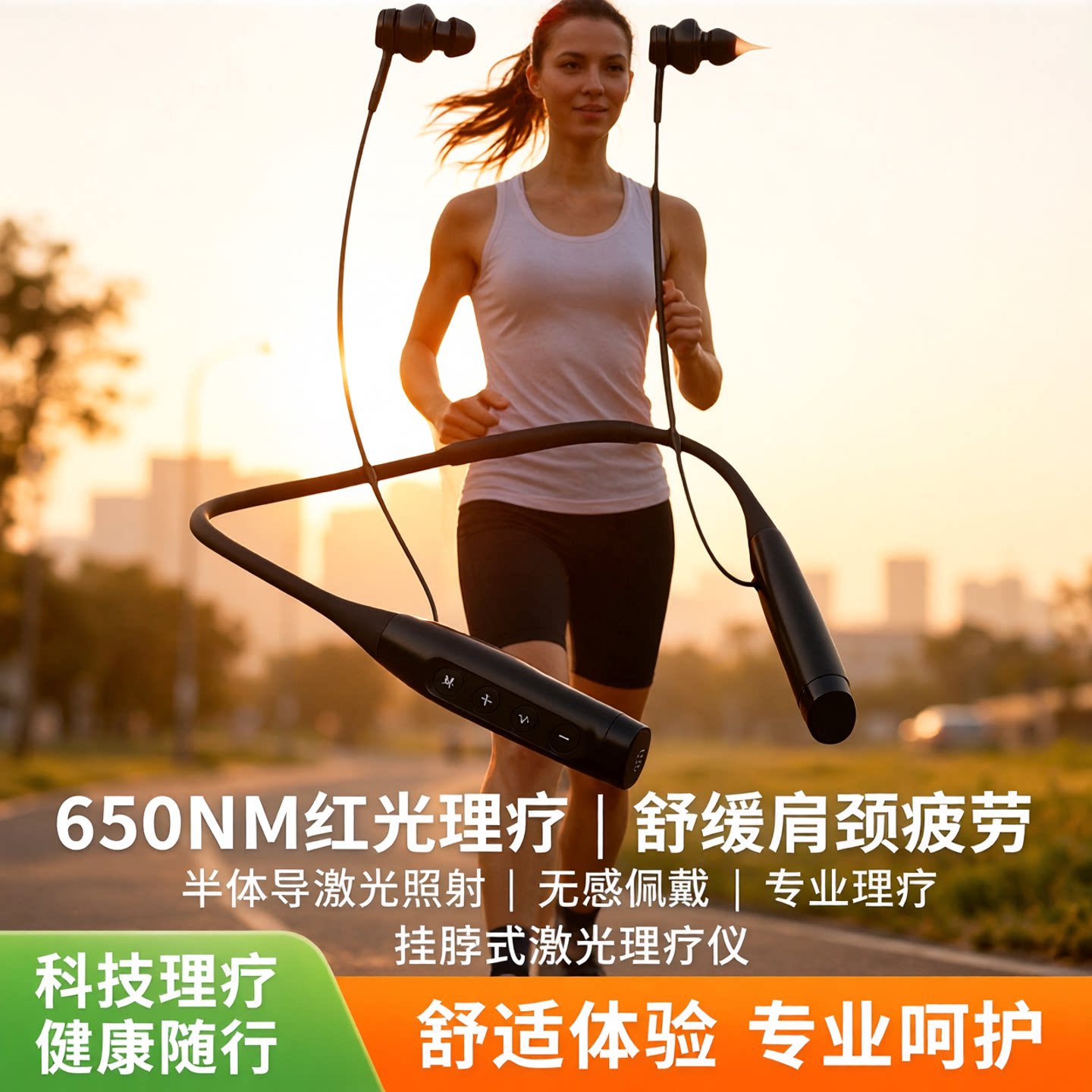 蓝牙耳机激光理疗一体耳鼻光疗仪