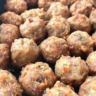 苏北江苏泗阳特产肉圆手工肉圆新鲜油炸肉丸子纯手工500g