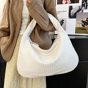 编织包高质感编织包手提包可斜挎上班休闲通勤包大容量腋下包包