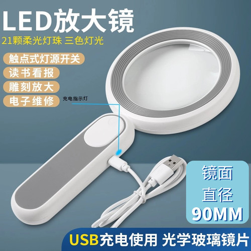 光学玻璃放大镜太阳火阅读看报