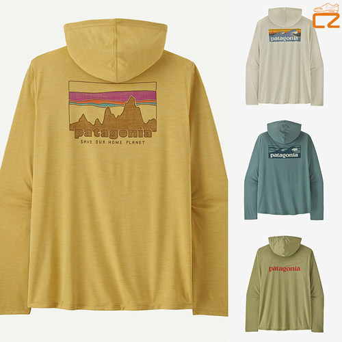 巴塔哥尼亚26新款Patagonia Capilene C1透气速干男款长袖连帽衫T