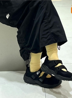 成长球鞋北面TheNorthFace军绿黑色男女款户外运动夏季魔术贴凉鞋
