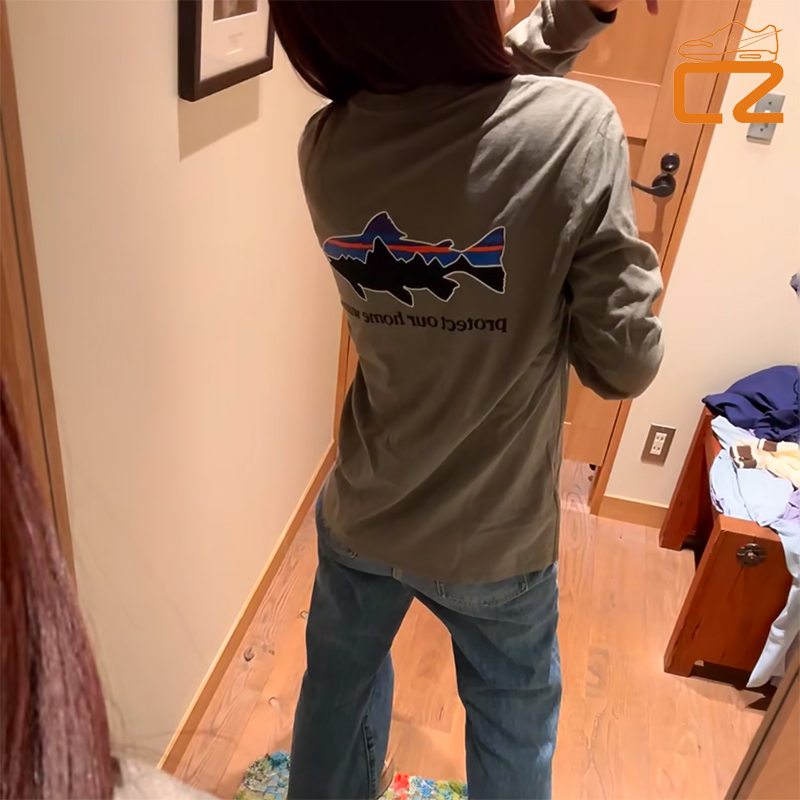 巴塔哥尼亚25新款Patagonia Trout飞鱼图案有混纺男女款圆领短袖T