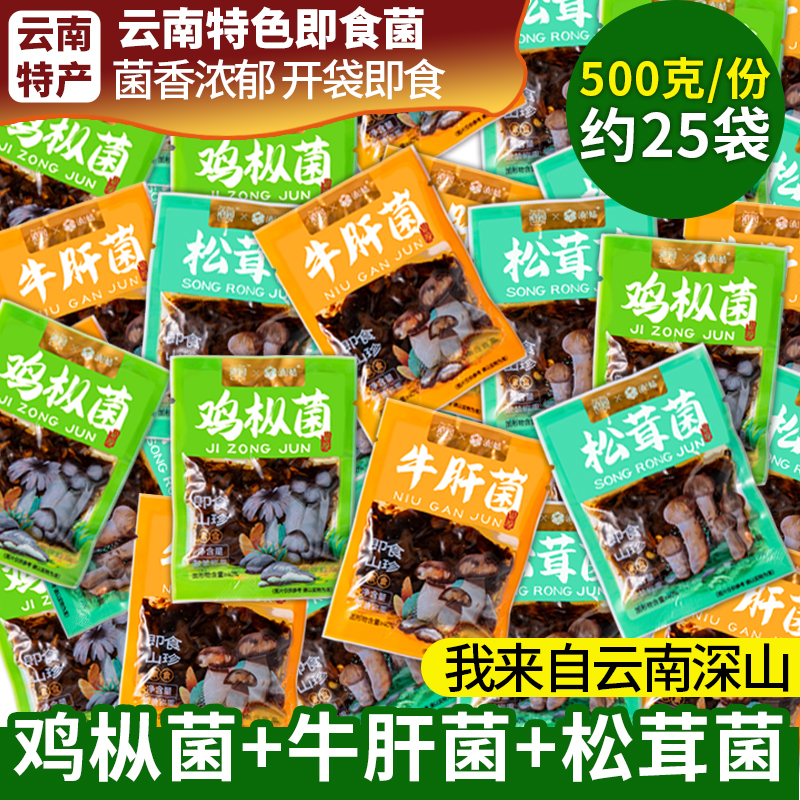 即食油鸡枞菌云南特产鸡枞菌牛肝菌松茸菌解馋追剧菌子零食小袋装
