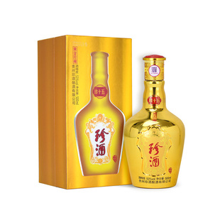 【停产】2019年 珍酒珍十五黄金珍藏 贵州珍酒厂酱香型礼盒白酒
