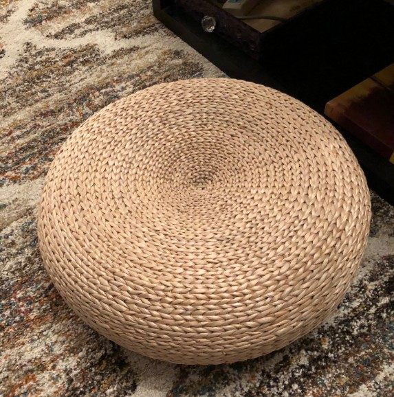 草编新款蒲团日式加厚凳藤编榻榻米打坐禅修垫地板坐墩蒲草浅色款