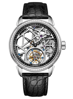 海鸥表手表男陀飞轮镂空手动机械表商务休闲男士7048VK传承系列