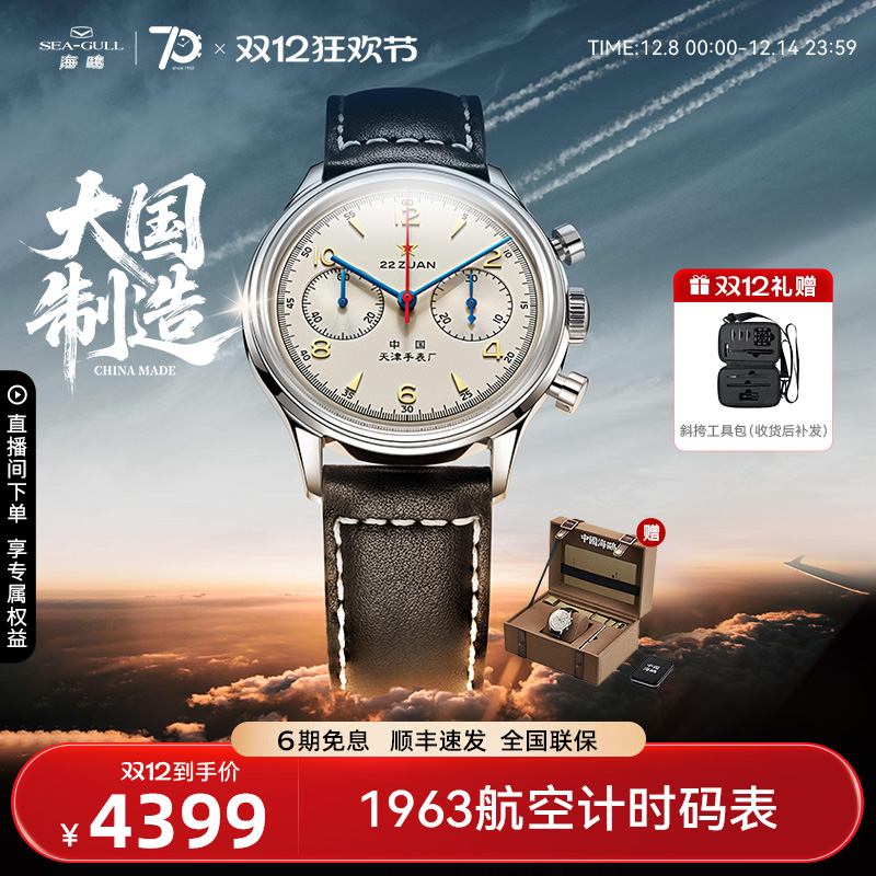 海鸥表1963航空计时码表