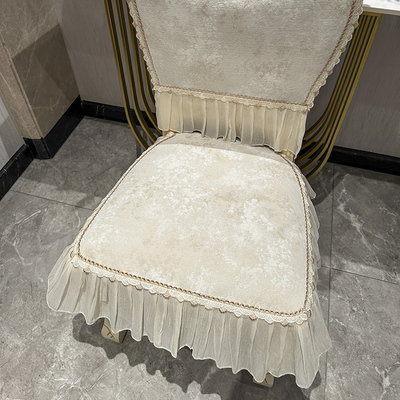 欧式椅子坐垫通用现代田园可拆洗弧形饭店餐椅屁垫套装新款2025