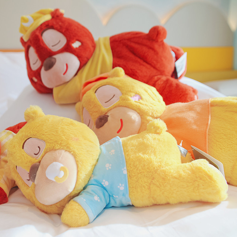 熊出没熊大熊二雪熊团子毛绒玩偶儿童抱枕趴趴枕午睡枕熊熊帮帮团