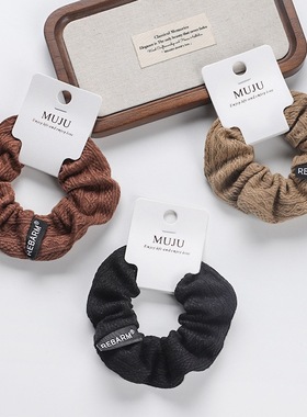 秋冬毛线大肠圈发绳卡装高级感发饰皮筋商超条形码头绳马尾发圈