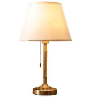 简约现代美式全铜台灯卧室床头柜灯客厅温馨浪漫结婚家居家用装饰