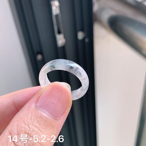 天然翡翠a货冰乌鸡14号翡翠戒指戒圈高品质送礼佳品翡翠指环