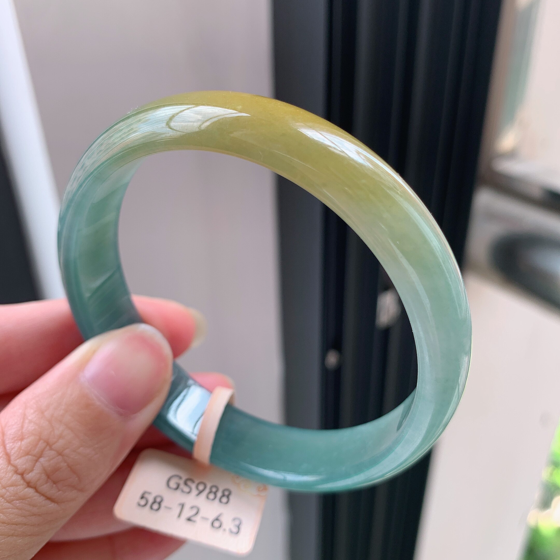 5859危料手镯天然翡翠a货冰危地马拉翡翠