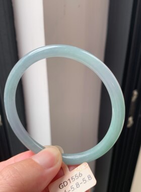5556圈危料a货翡翠奶蓝色紫罗兰手镯叮当手镯翡翠捡漏手镯自然光