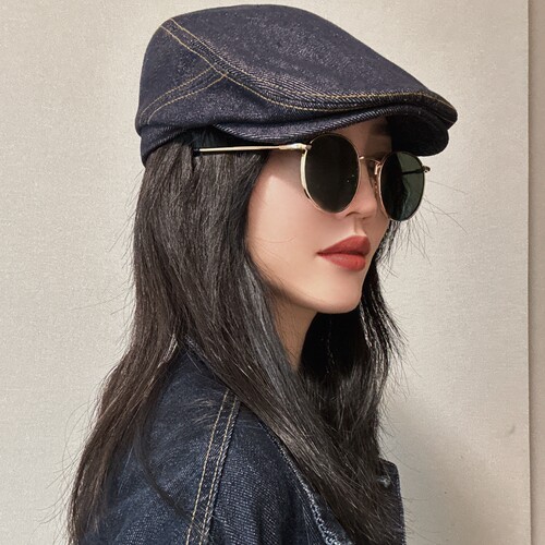 加深显脸小Denim牛仔前进帽男女