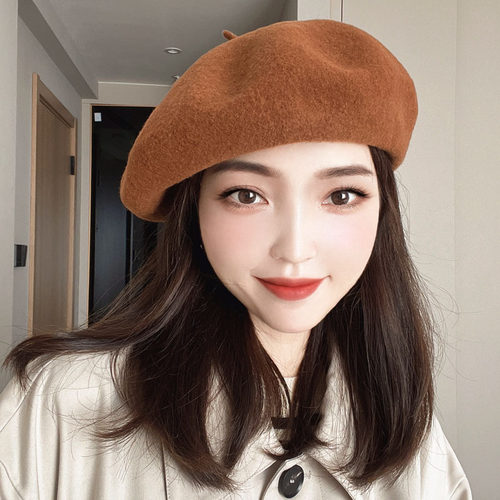 贝雷帽韩版女秋冬加大设计帽子