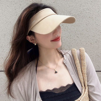 UVcut跑步空顶太阳帽出游冰丝防晒帽男女户外运动遮阳帽子夏